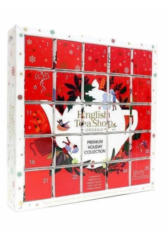 English Tea Shop Čaj Adventní kalendář bio Puzzle/červený, 48 g, 25 ks Feel Nature s.r.o.