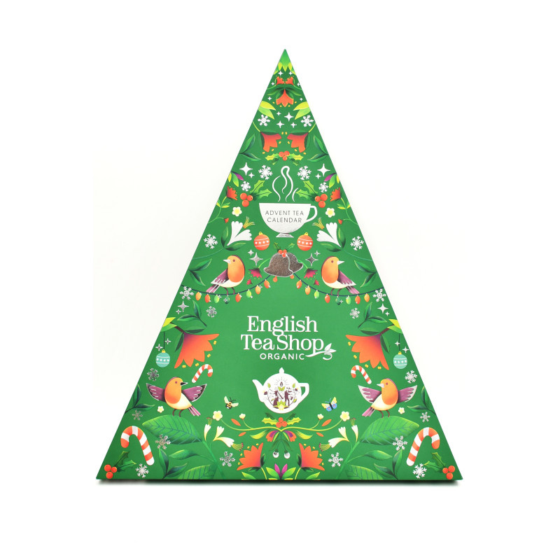 English Tea Shop Adventní kalendář Trojúhelník Zelený, 25 pyramidek, sypaný čaj