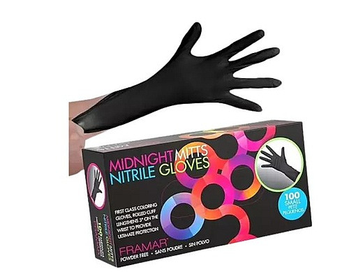 Rukavice černé Mamba Nitrile Gloves 100 ks vel. střední/medium    Framar