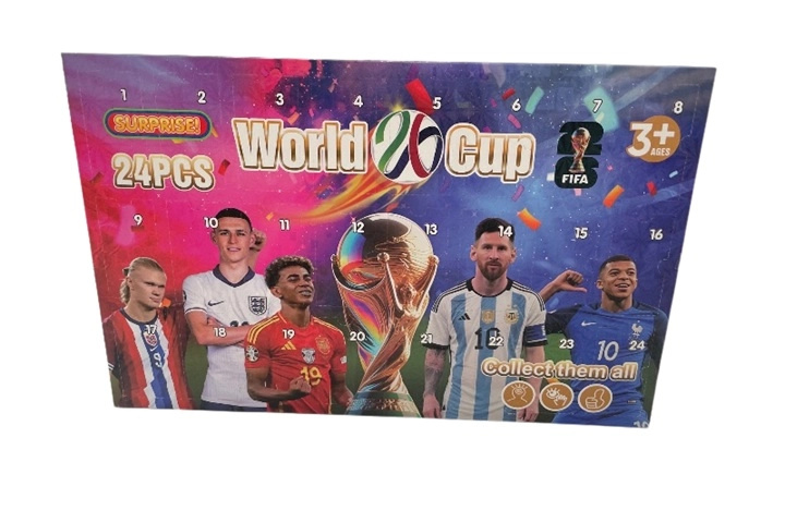 Adventní kalendář s motivem fotbalistů - 1 kus