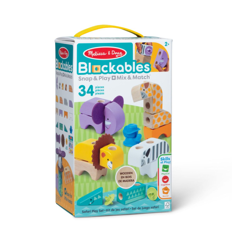 Melissa & Doug blockables stavebnice safari hrací sada