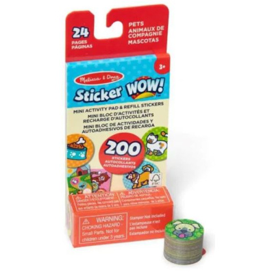 Melissa & Doug sticker wow náplně samolepek zvířátka