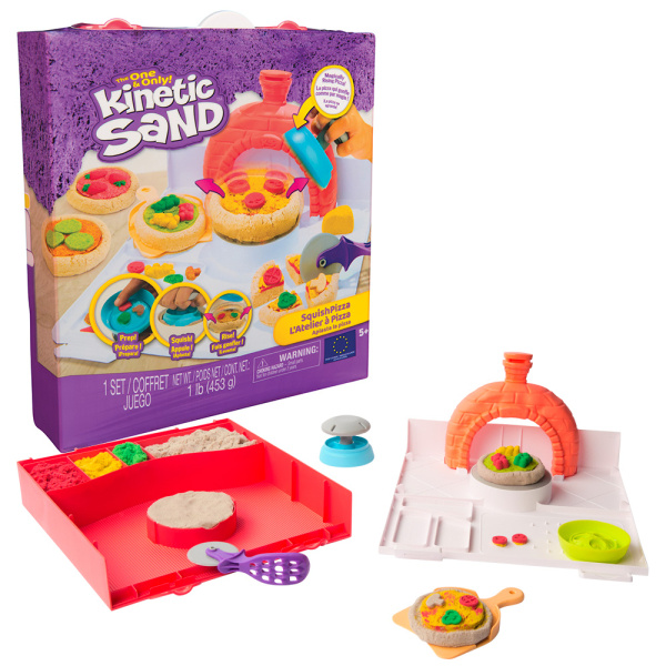 Kinetic Sand výroba pizzy