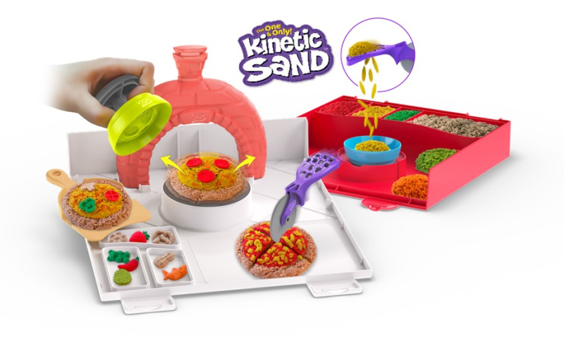 Kinetic Sand výroba pizzy
