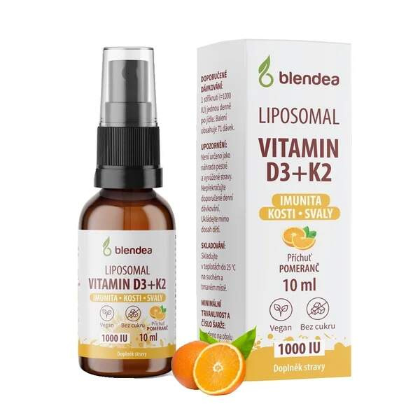Blendea Lipozomální D3 + K2 sprej 10 ml