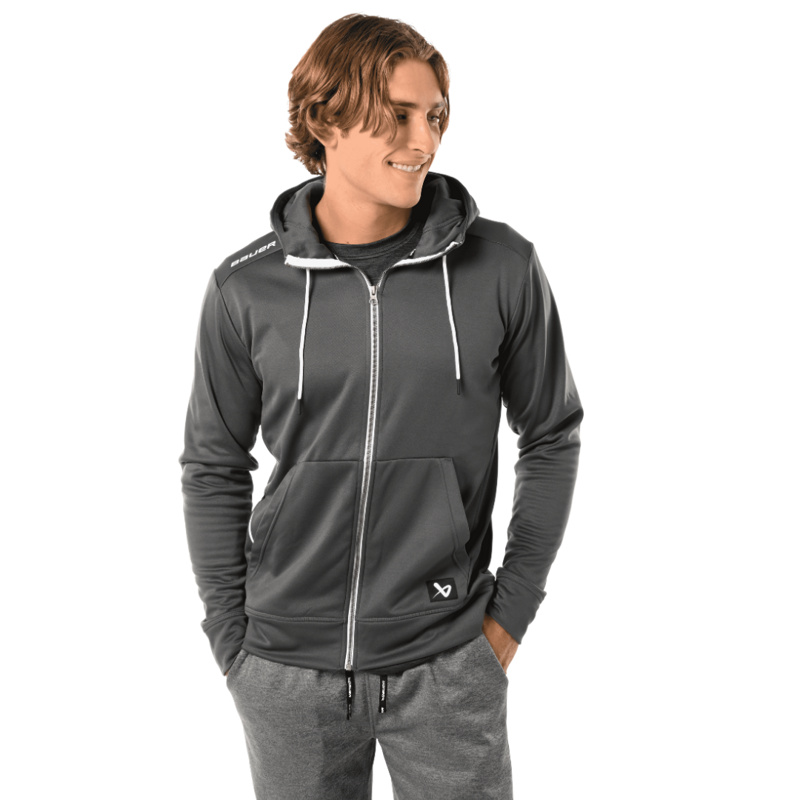 Mikina Team Fleece Zip Sr Gry