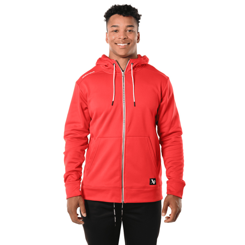 Mikina Team Fleece Zip Sr Red