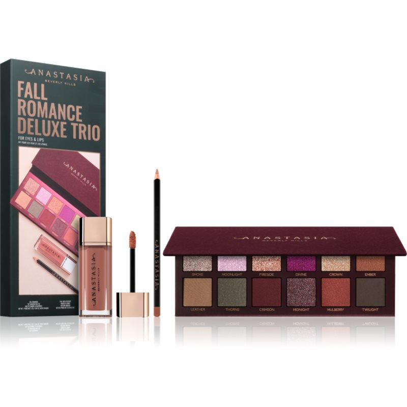 Anastasia Beverly Hills Fall Romance Deluxe Trio dárková sada na oči a rty pro ženy