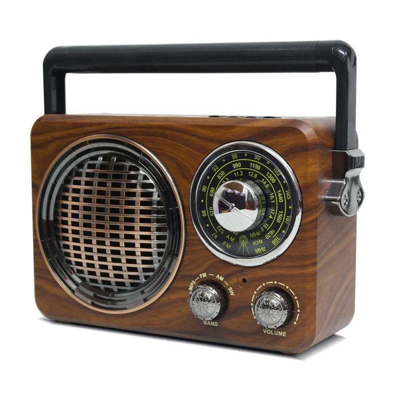 Retro přenosné rádio s Bluetooth, USB, TF (microSD), AUX / FM / AM / SW - CMiK MK-612