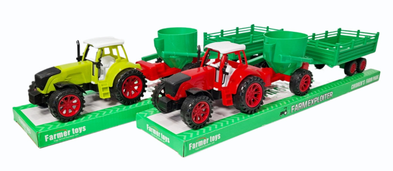 Traktor se dvěma přívěsy
