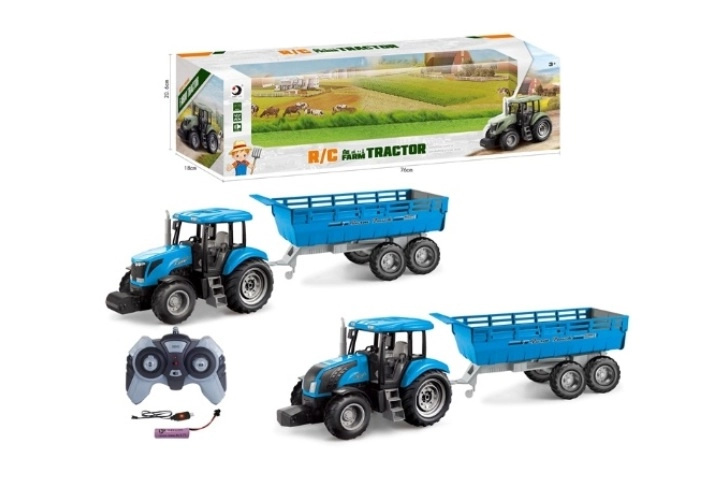 Traktor s přívěsem a zvukem