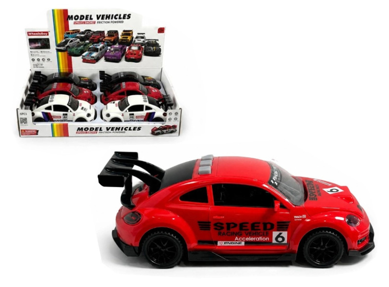 Sportovní auto s frikčním pohonem, světly a kouřovým efektem
