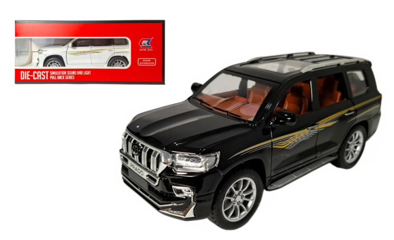 Kovový model Toyota Land Cruiser Prado 1:24 se světlem a zvukem