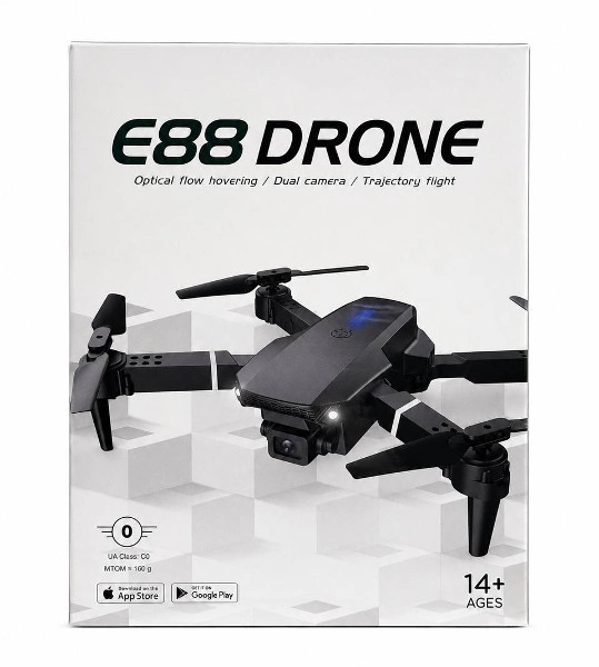 Dron E88 s duální kamerou a optickým vznášením