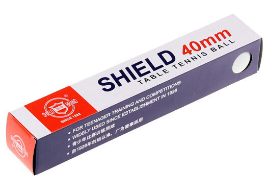 Shield míčky na stolní tenis  bílá, 6 ks