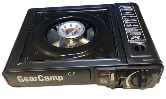 Cestovní plynový vařič GearCamp BDZ-155-A na plynové kartuše + kufřík