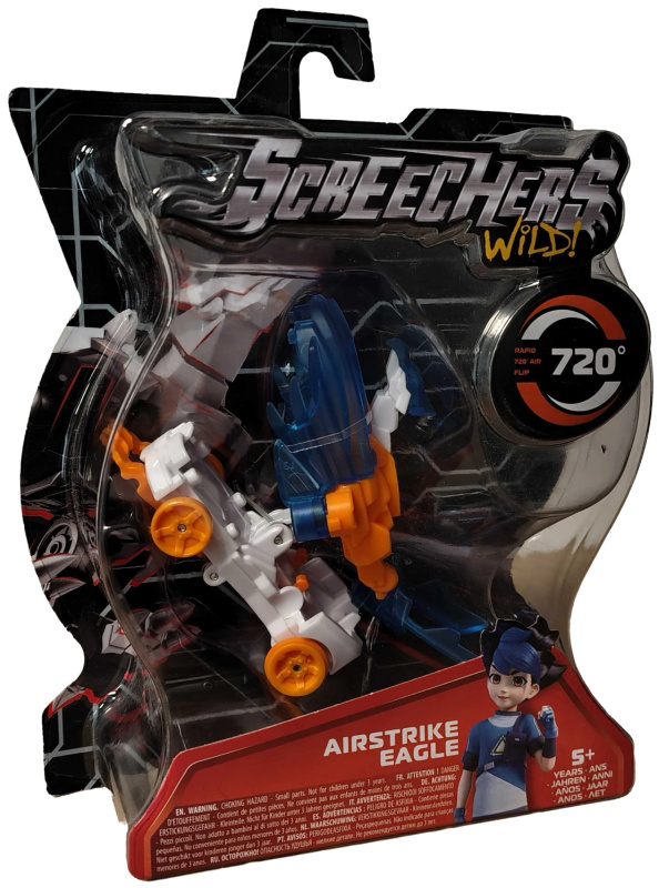 Screechers Wild! transformující vozidlo Airstrike Eagle – modrý orel