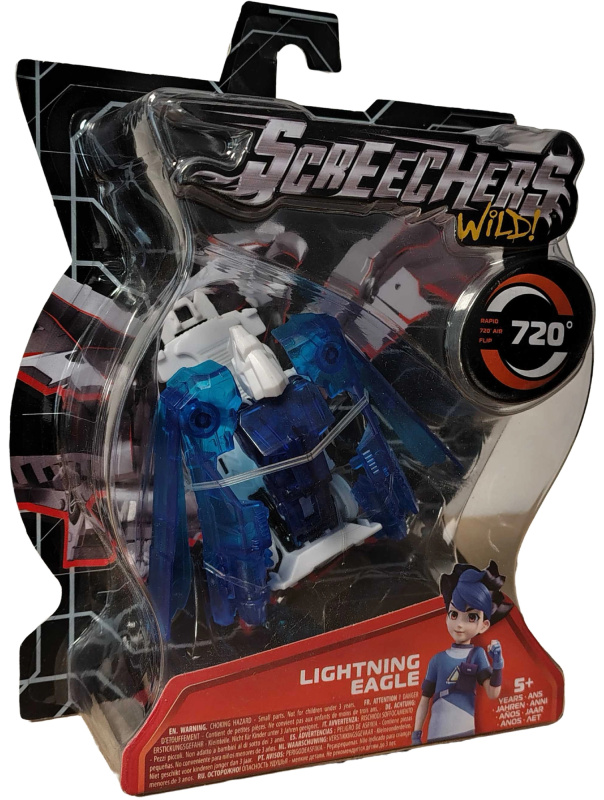 Screechers Wild! transformující vozidlo Lightning Eagle – modrý orel