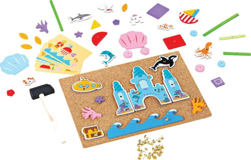 Bigjigs Toys Kreativní zatloukací hra život v moři
