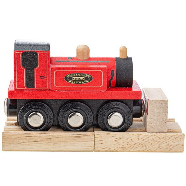 Bigjigs Rail Dřevěný vláček Teriér červený