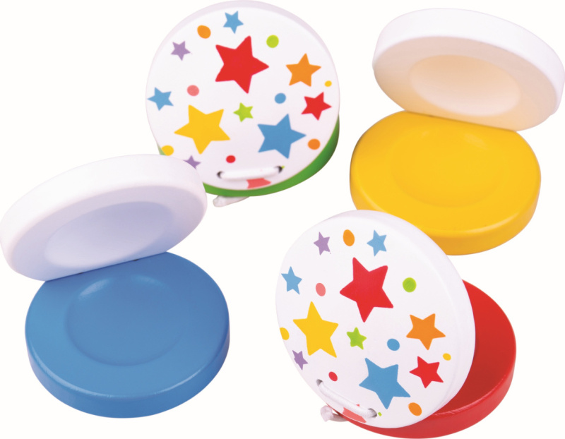 Bigjigs Toys Kastaněty hvězdičky 1 ks modrá