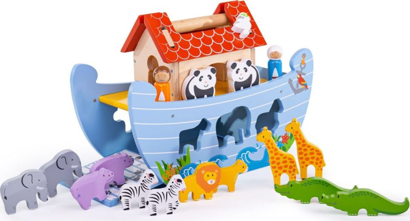 Bigjigs Toys Dřevěná Noemova archa