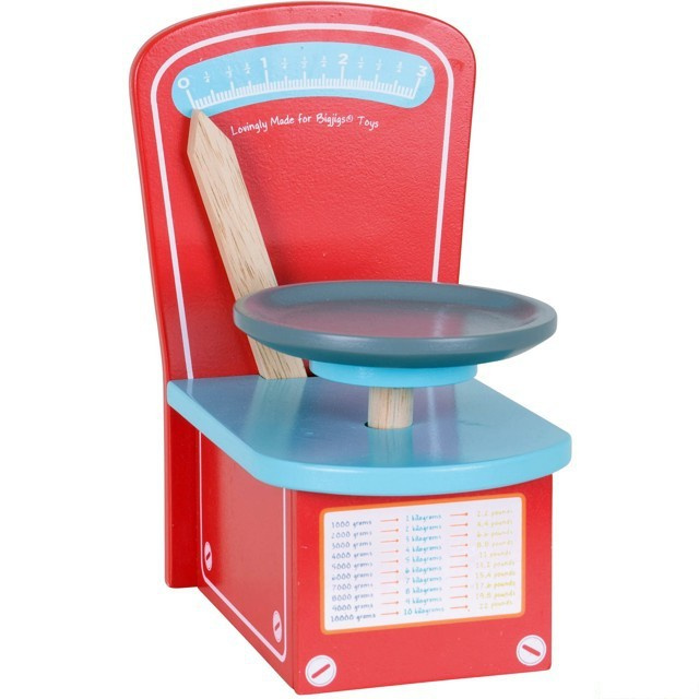 Bigjigs Toys Dřevěná kuchyňská váha