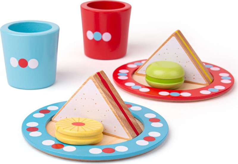 Bigjigs Toys Set svačinka s puntíky