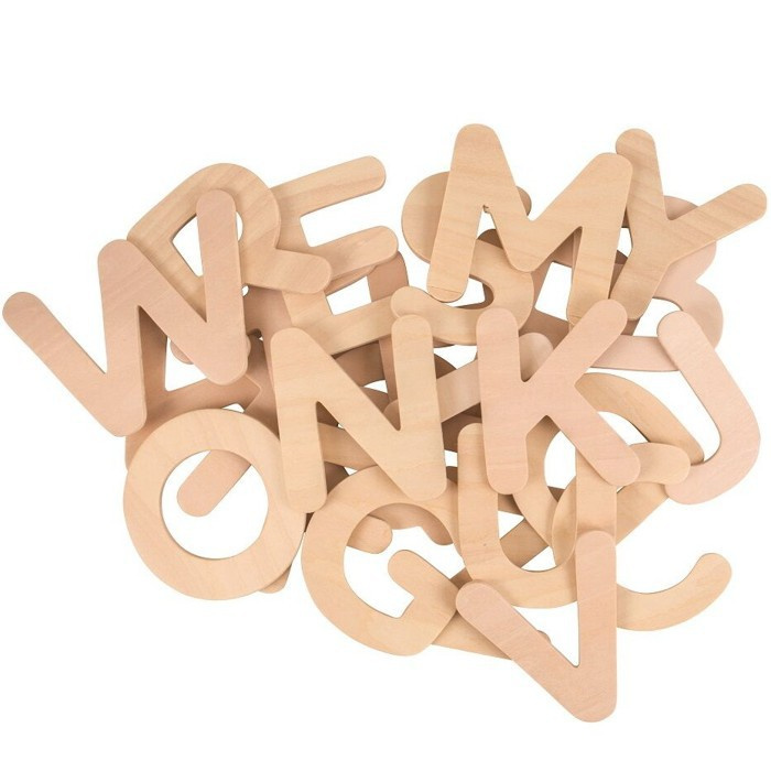 Bigjigs Toys Dřevěná abeceda velká písmena
