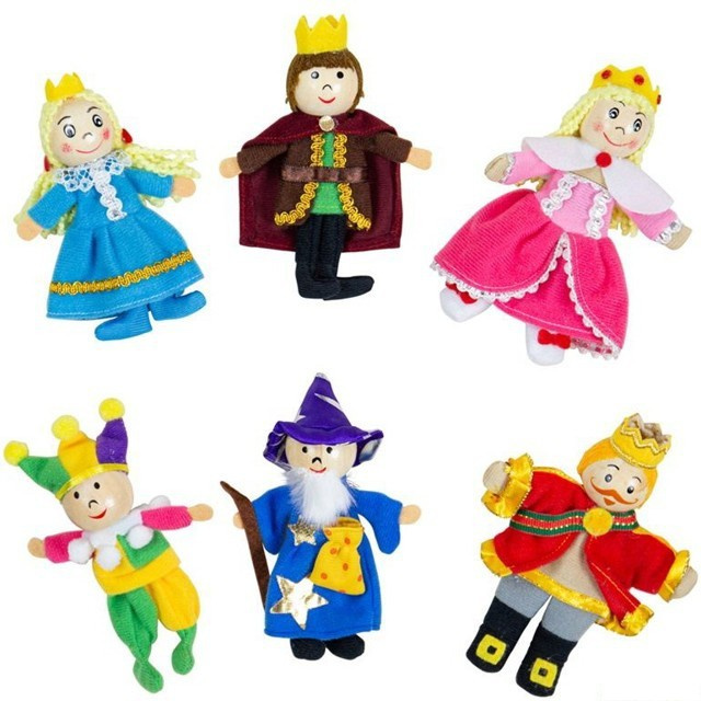 Bigjigs Toys Prstoví maňásci pohádkové postavičky z království