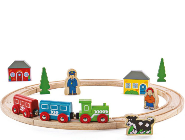 Bigjigs Rail Moje první vláčkodráha 19 dílů