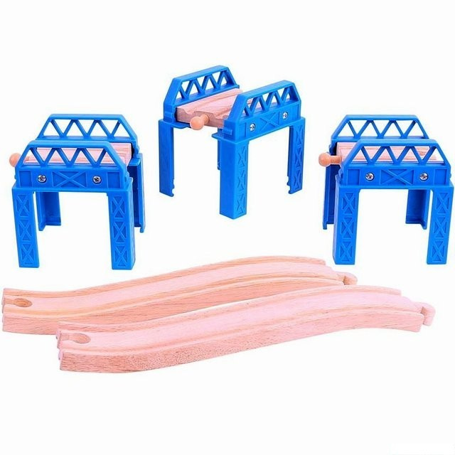 Bigjigs Rail Dřevěné koleje set mostní konstrukce
