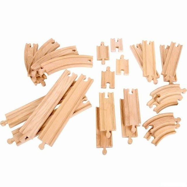 Bigjigs Rail Dřevěné koleje set 24 dílů