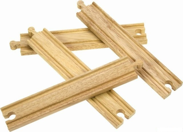 Bigjigs Rail Dlouhé rovné koleje 21 cm 4 ks