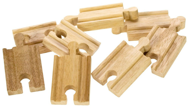 Bigjigs Rail Spojky kolejí 7 cm 8 ks