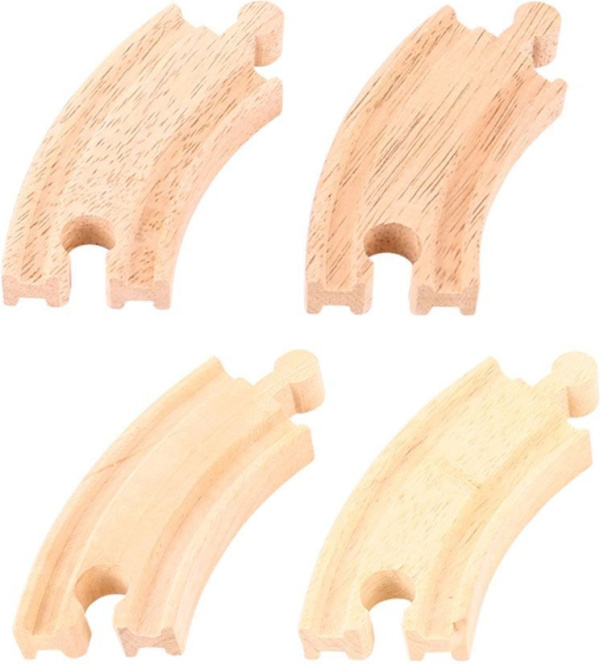 Bigjigs Rail Krátká kruhová kolej 10 cm 4 ks