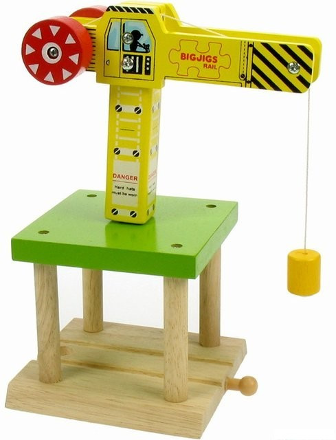 Bigjigs Rail Velký jeřáb žlutý