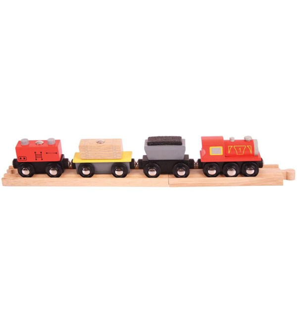 Bigjigs Rail Nákladní vlak + koleje
