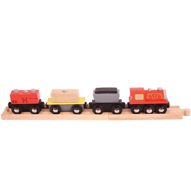 Bigjigs Rail Nákladní vlak + koleje