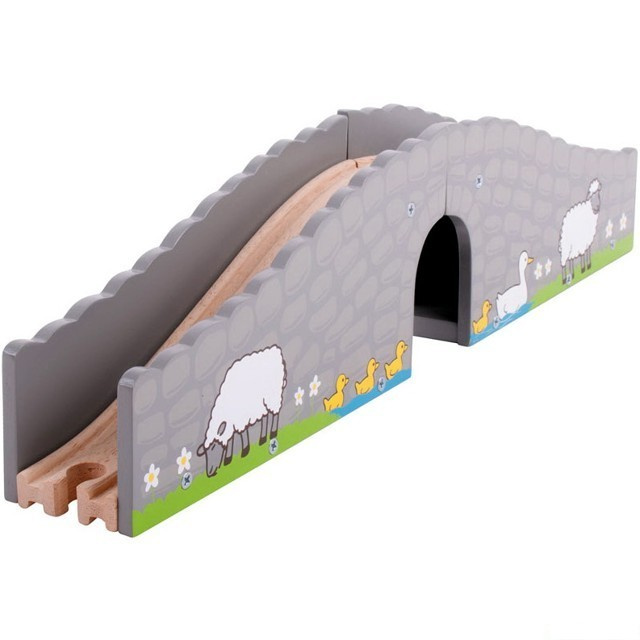 Bigjigs Rail Farma most s tunelem