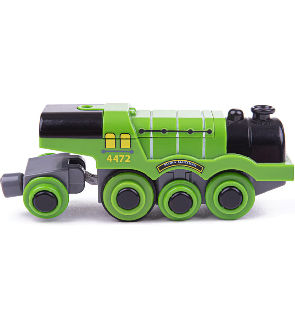 Bigjigs Rail Elektrická lokomotiva Flying Scotsman zelená