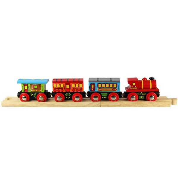 Bigjigs Rail Osobní vlak + 2 koleje