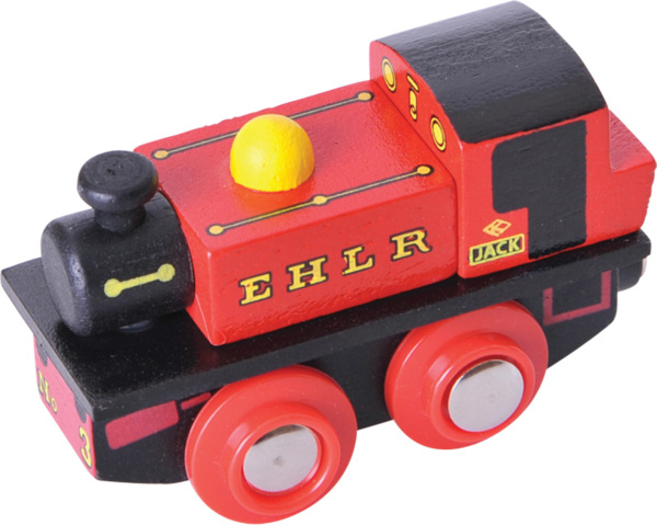 Bigjigs Rail Dřevěná replika lokomotivy EHLR Jack