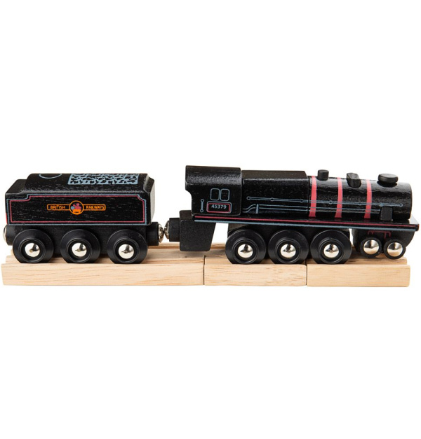 Bigjigs Rail Dřevěná replika lokomotivy Black 5 engine