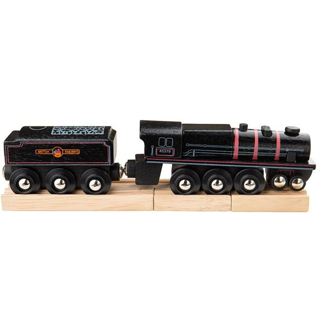 Bigjigs Rail Dřevěná replika lokomotivy Black 5 engine