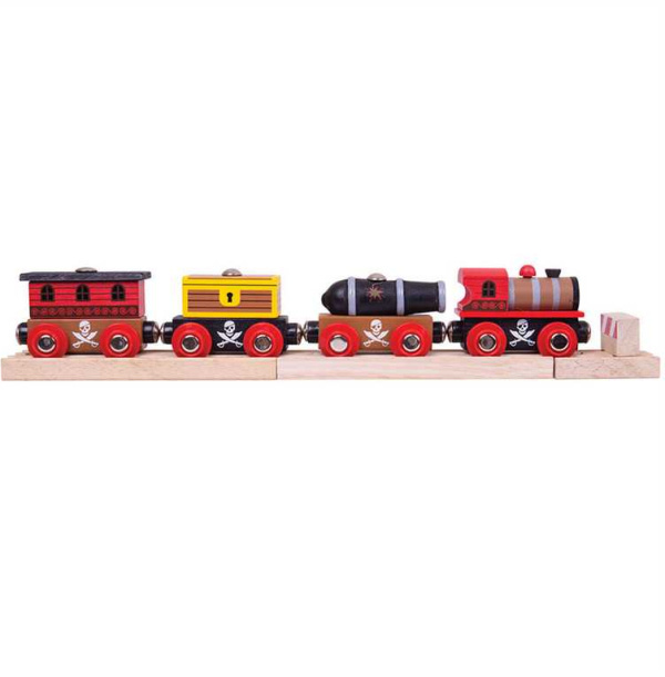 Bigjigs Rail Pirátský vlak + 3 koleje