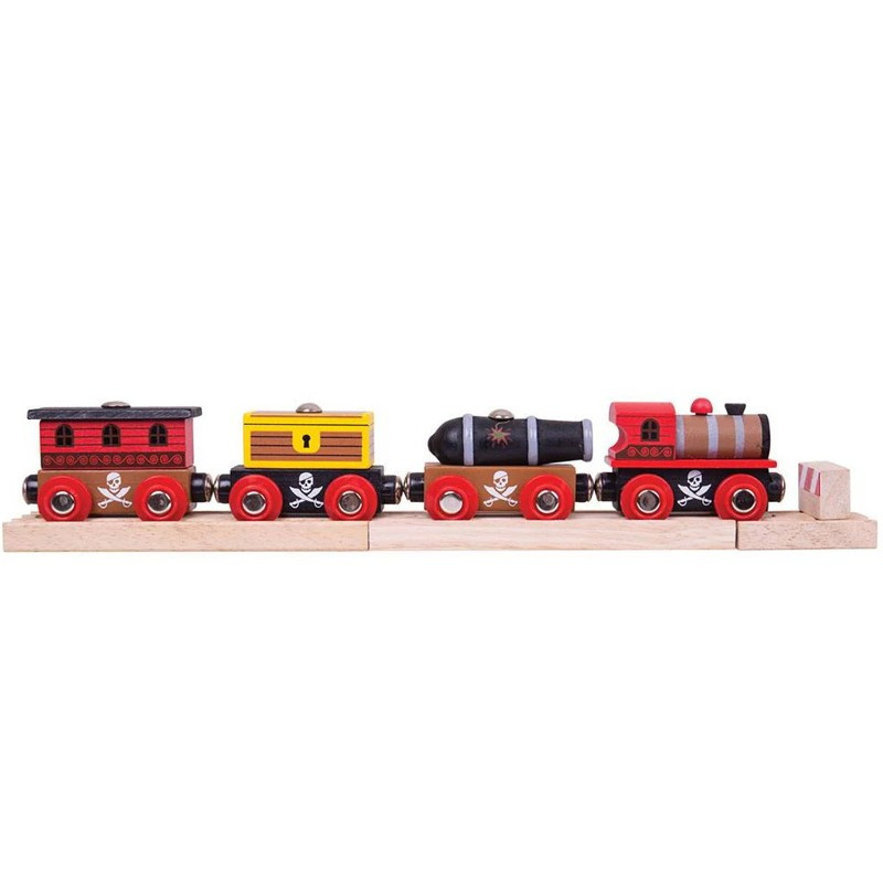 Bigjigs Rail Pirátský vlak + 3 koleje