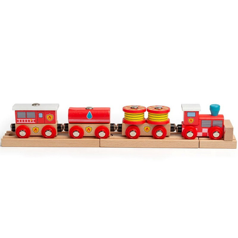 Bigjigs Rail Hasičský vlak + 3 koleje