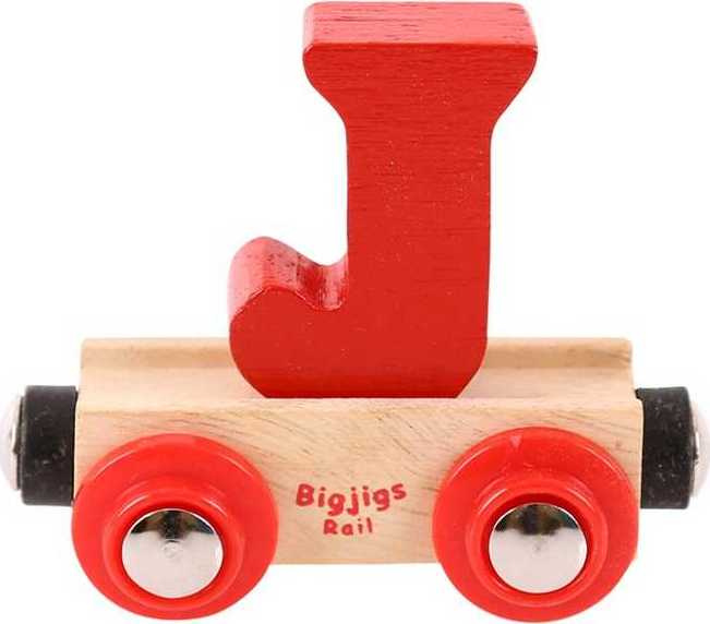 Bigjigs Rail Vagónek dřevěné vláčkodráhy - Písmeno J