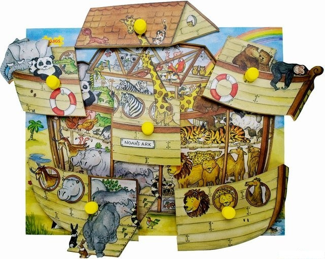 Puzzle odkrývací - Noemova archa (Bigjigs)